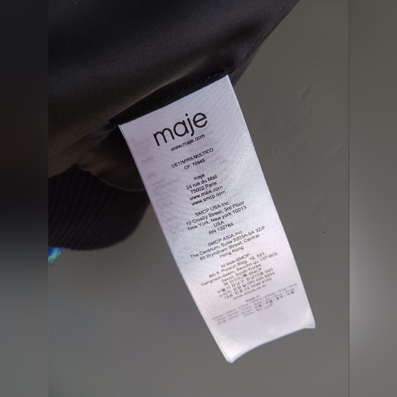 NWT Maje Mira Bomber Jacket Size Size 1 - Picture 8 of 8